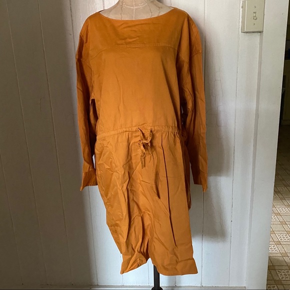 UNIQLO U sz L Denim Drawstring Dress new - Picture 2 of 8